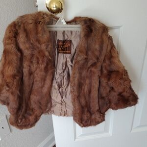 Brown Fur Shawl
